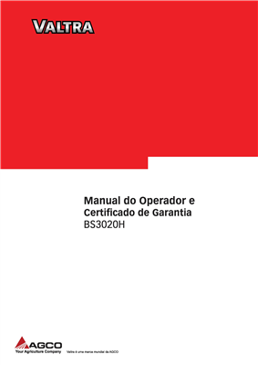 Manual do Operador e Certificado de Garantia BS3020H