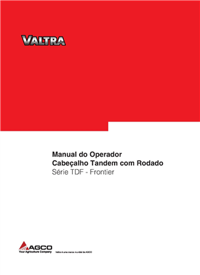 Manual do Operador Cabeçalho Tanden Frontier MF 709 / 712 CT