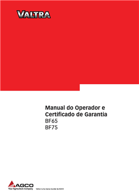 Manual do Operador e Certificado de Garantia BF65 - BF75