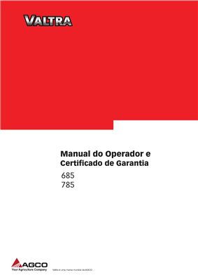 Manual do Operador e Certificado de Garantia  685  785 (2001)