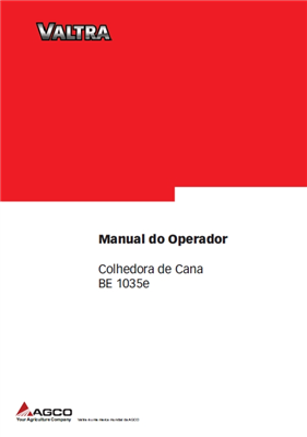 Manual do Operador BE1035e Colhedora de Cana 