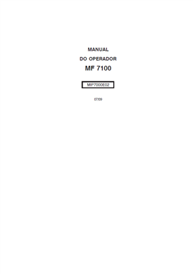 Manual do Operador MF7100