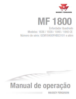 MF 1800 ENFADADOR QUADRADO 836 / 1838 / 1840 / 1840 CE