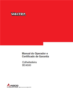 Manual do Operador e Certificado de Garantia BC4500