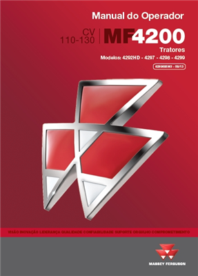 Manual do Operador MF 4292, MF 4297, MF 4298 e MF 4299 Maior de 110cv