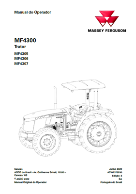 Manual do Operador MF4300, MF4305, MF4306, MF4307